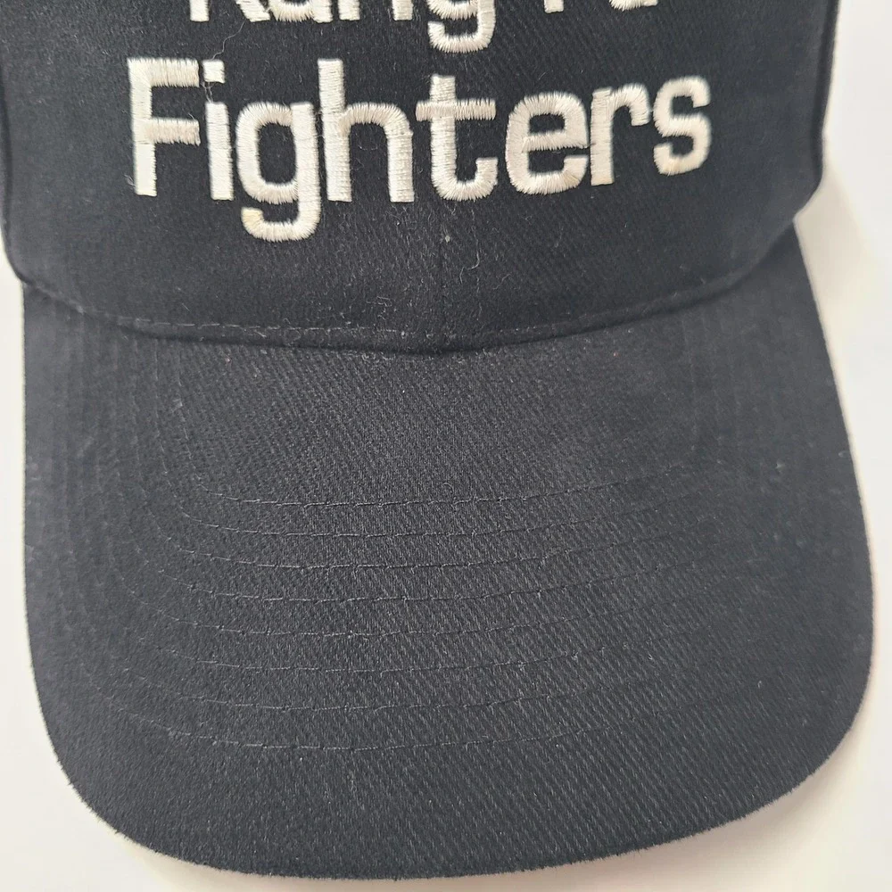 Vintage Kung Fu Fighters Hat Snapback Black White Martial Arts Casual Cotton Men